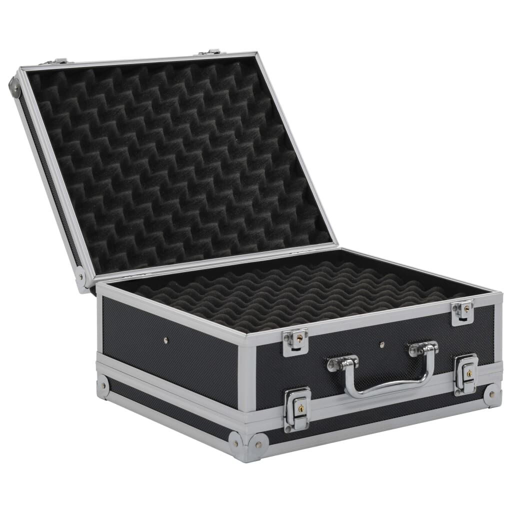 vidaXL Wapenkoffer aluminium ABS zwart