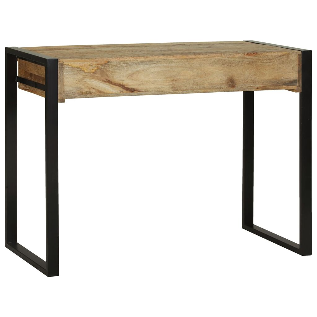 vidaXL Kaptafel met Spiegel 100x50x75 cm Massief Ruw Mango Hout