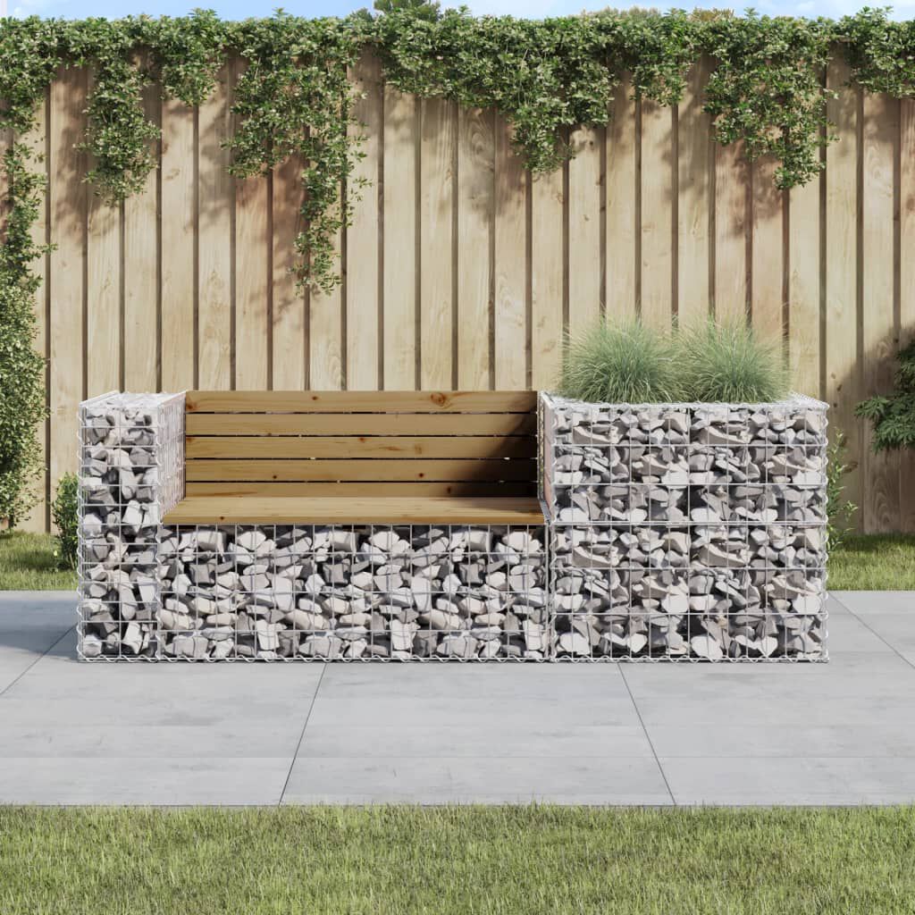 vidaXL Tuinbank met schanskorf geïmpregneerd grenenhout