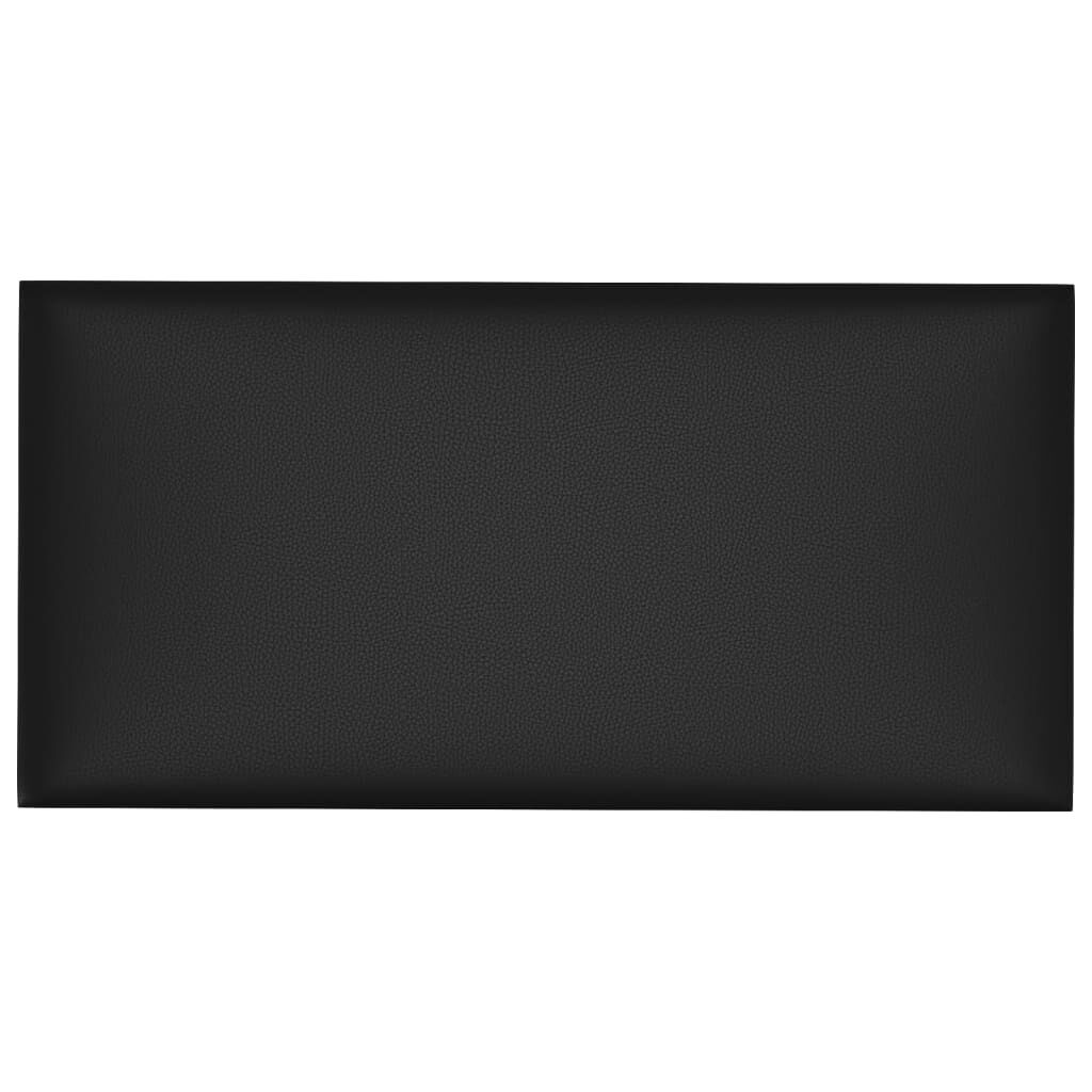 vidaXL Wandpanelen 12 st 2,16 m² 60x30 cm kunstleer zwart