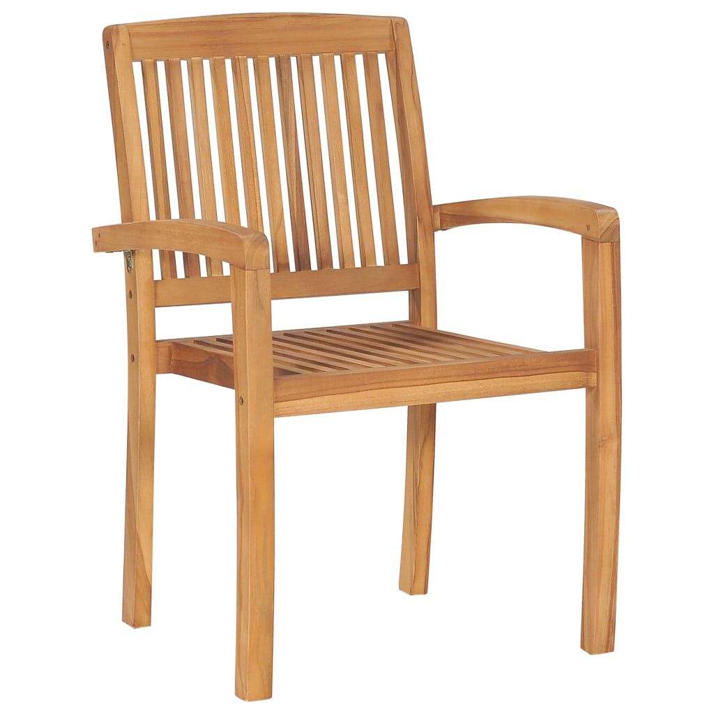 vidaXL Tuinstoelen 2 st met wijnrode kussens massief teakhout