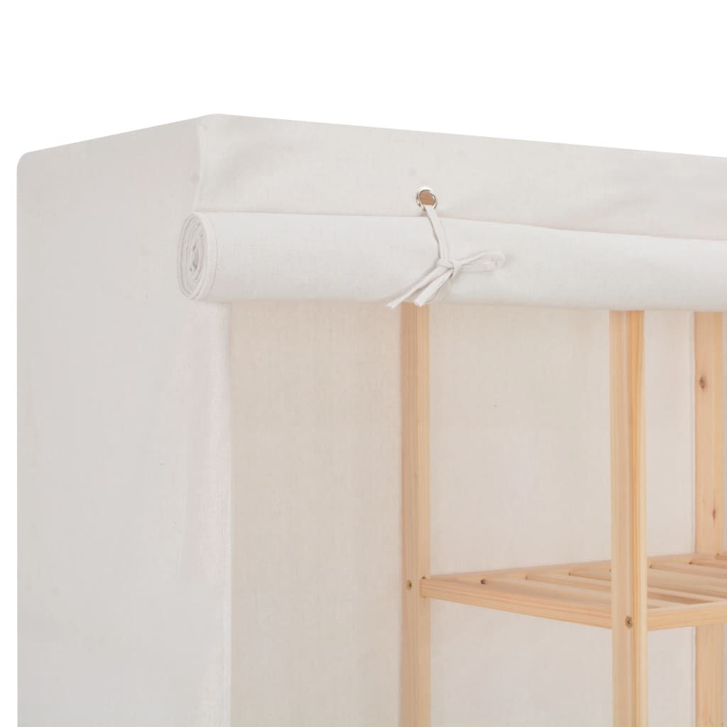 vidaXL Kledingkast 173x40x170 cm stof wit