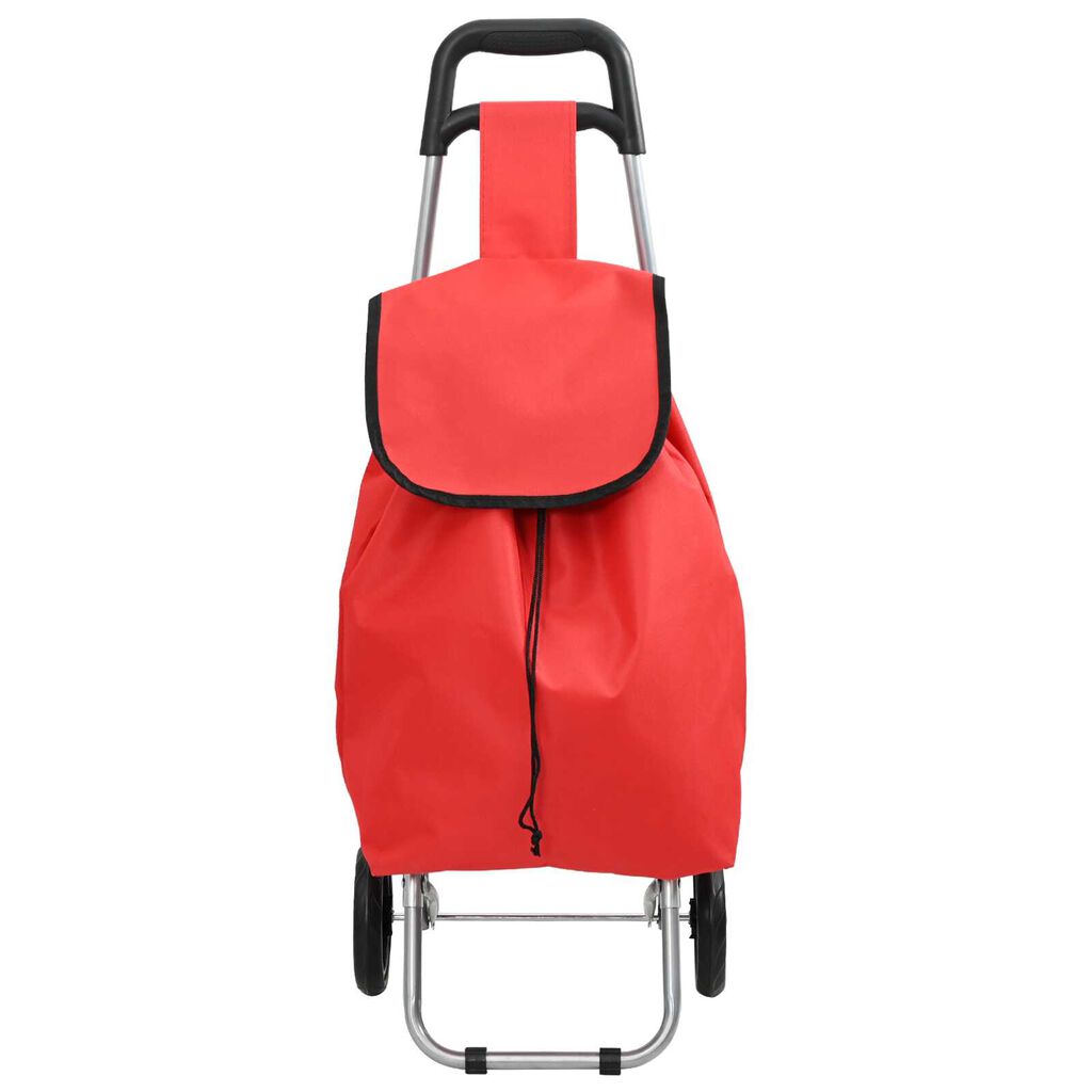 vidaXL Winkelwagentje met wielen 35 L rood