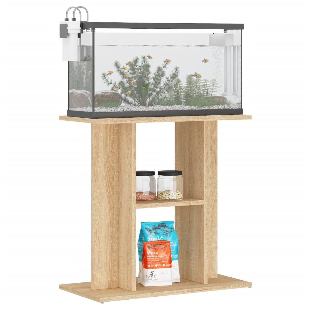 vidaXL Aquariumstandaard 60x30x60 cm bewerkt hout sonoma eikenkleurig