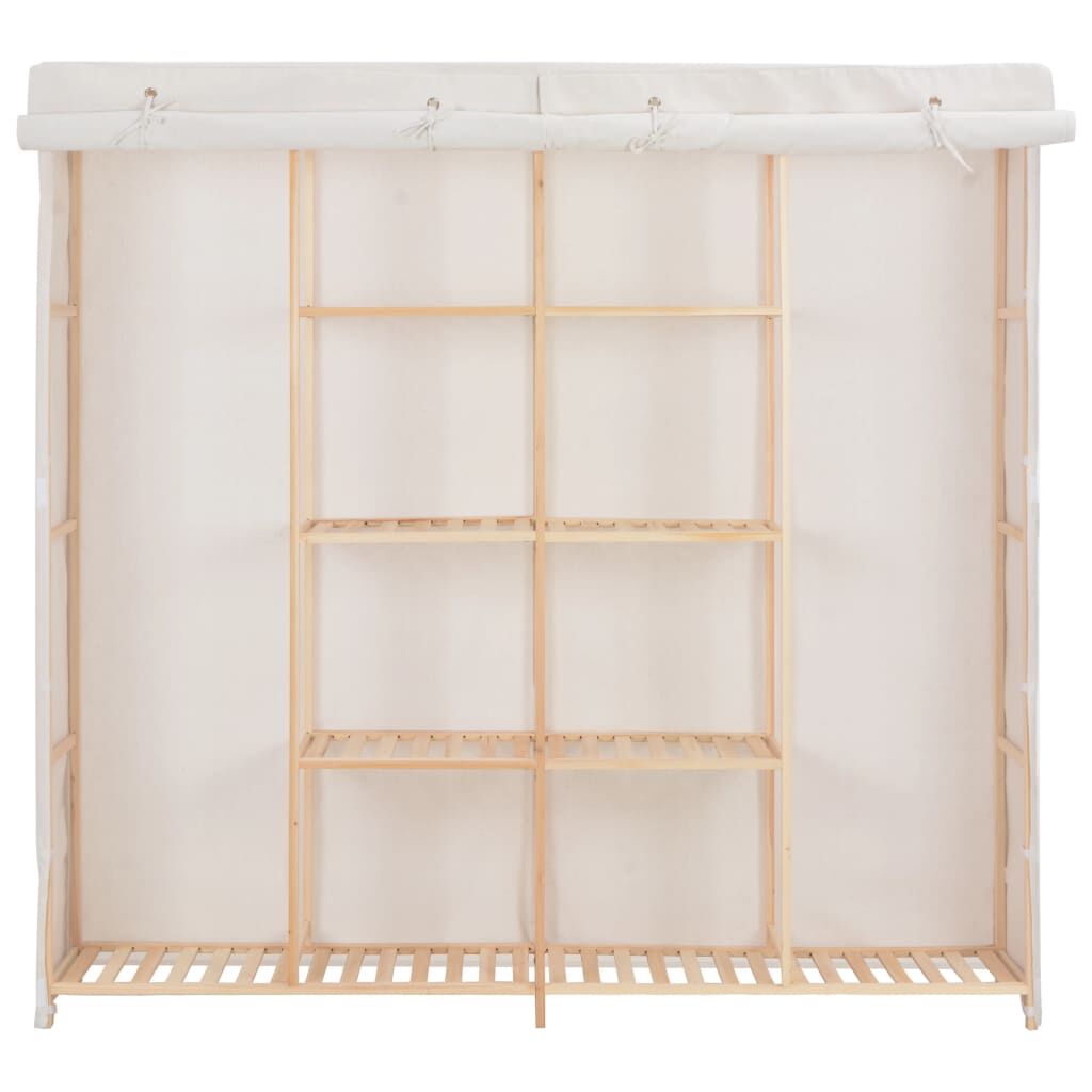 vidaXL Kledingkast 173x40x170 cm stof wit