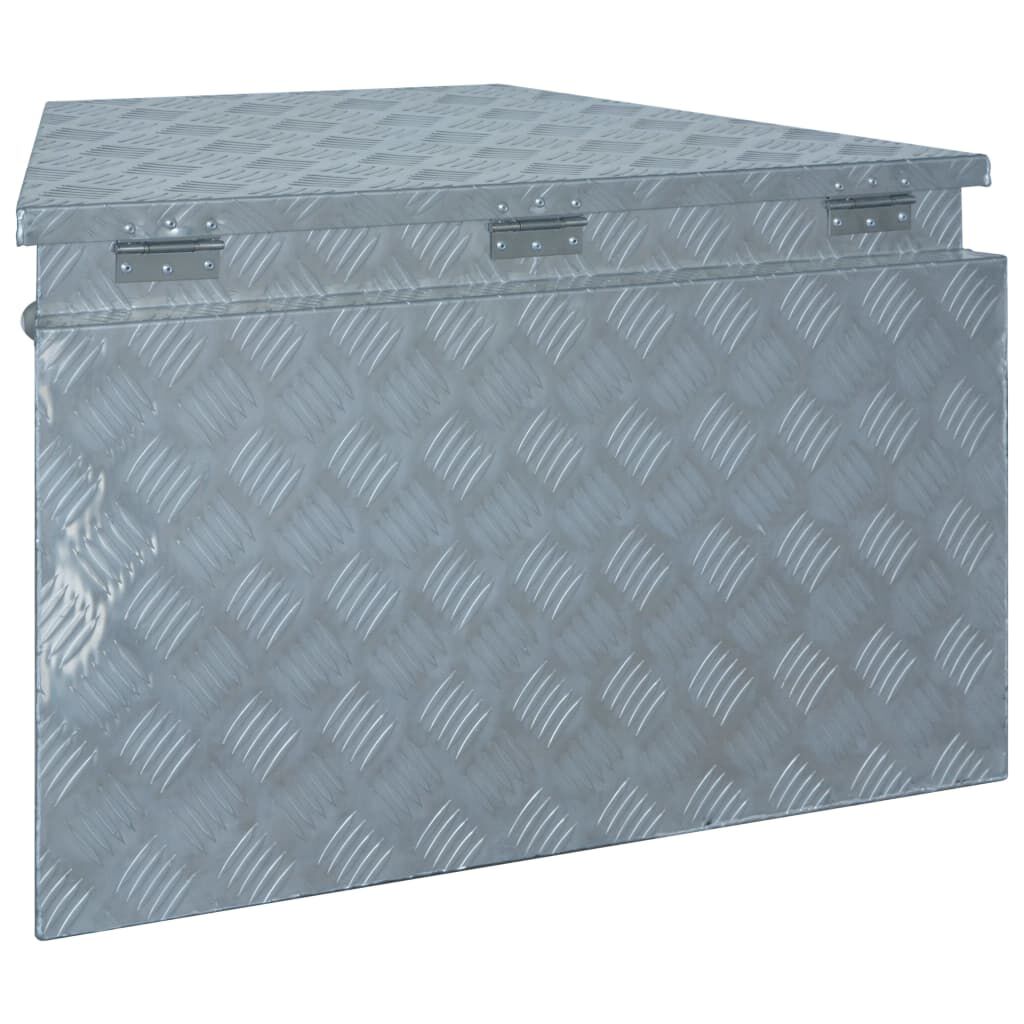 vidaXL Aluminium kist 737/381x410x460 mm zilverkleurig