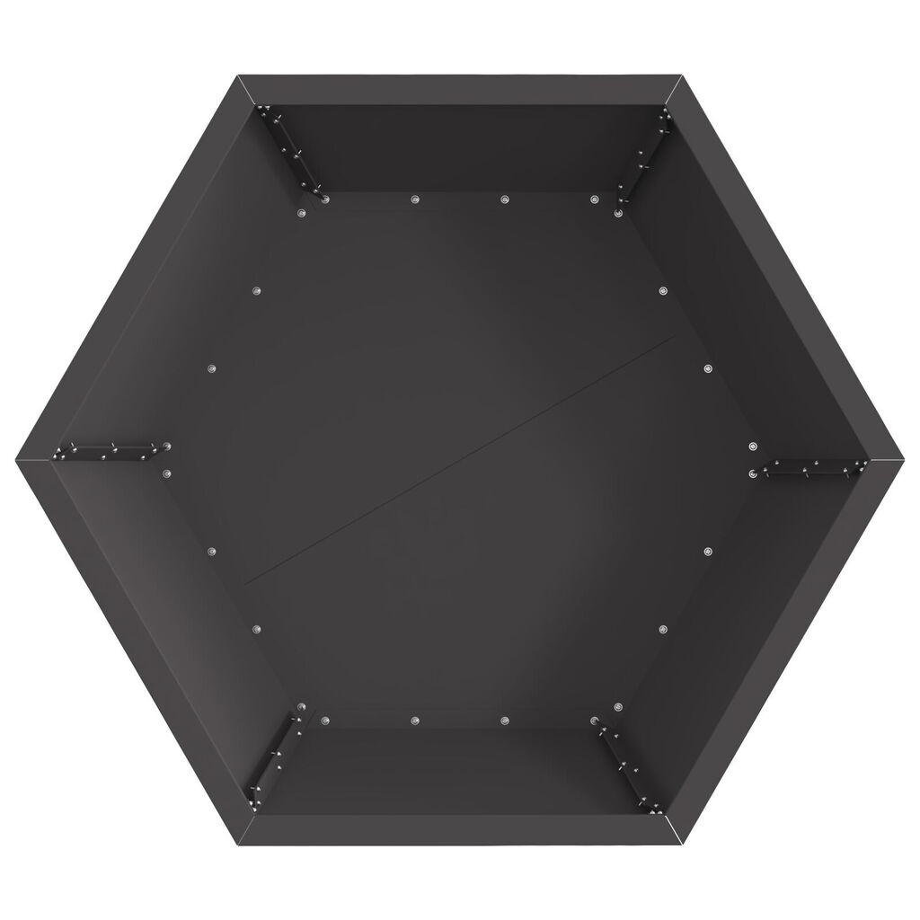 vidaXL Vuurkorf Hexagonaal Zwart 75x75x28 cm Staal