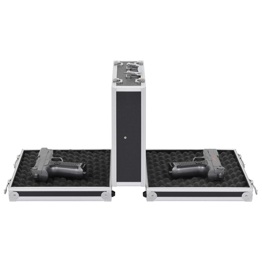 vidaXL Wapenkoffer aluminium ABS zwart