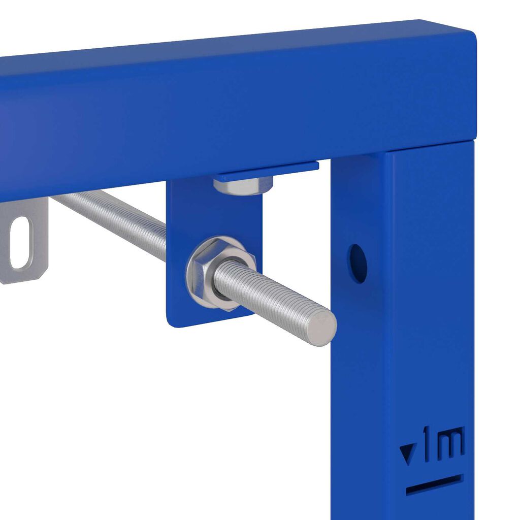 vidaXL Verborgen Bevestigingsframe voor Wastafel 50x112-136 cm Roestvrij Staal