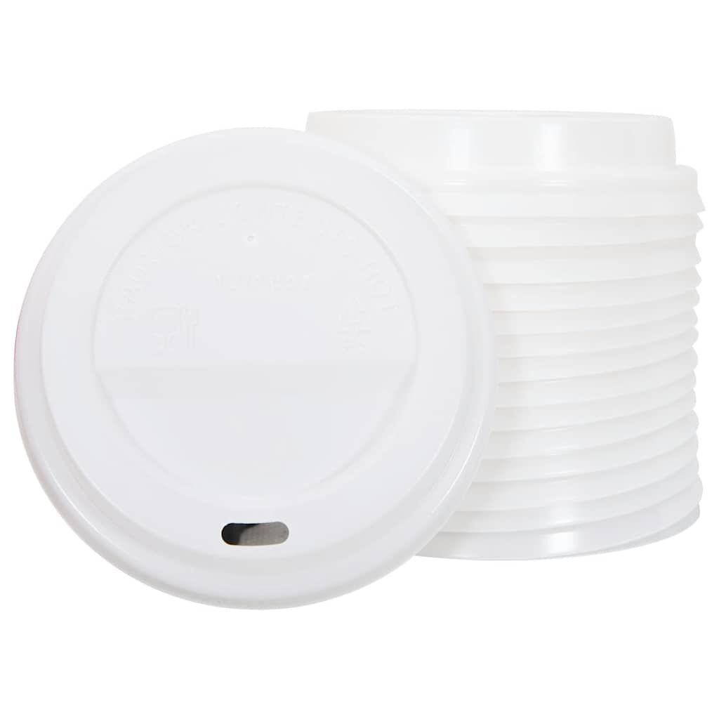 vidaXL Papieren koffiekopjes met deksel 1000 st 16oz 400 ml