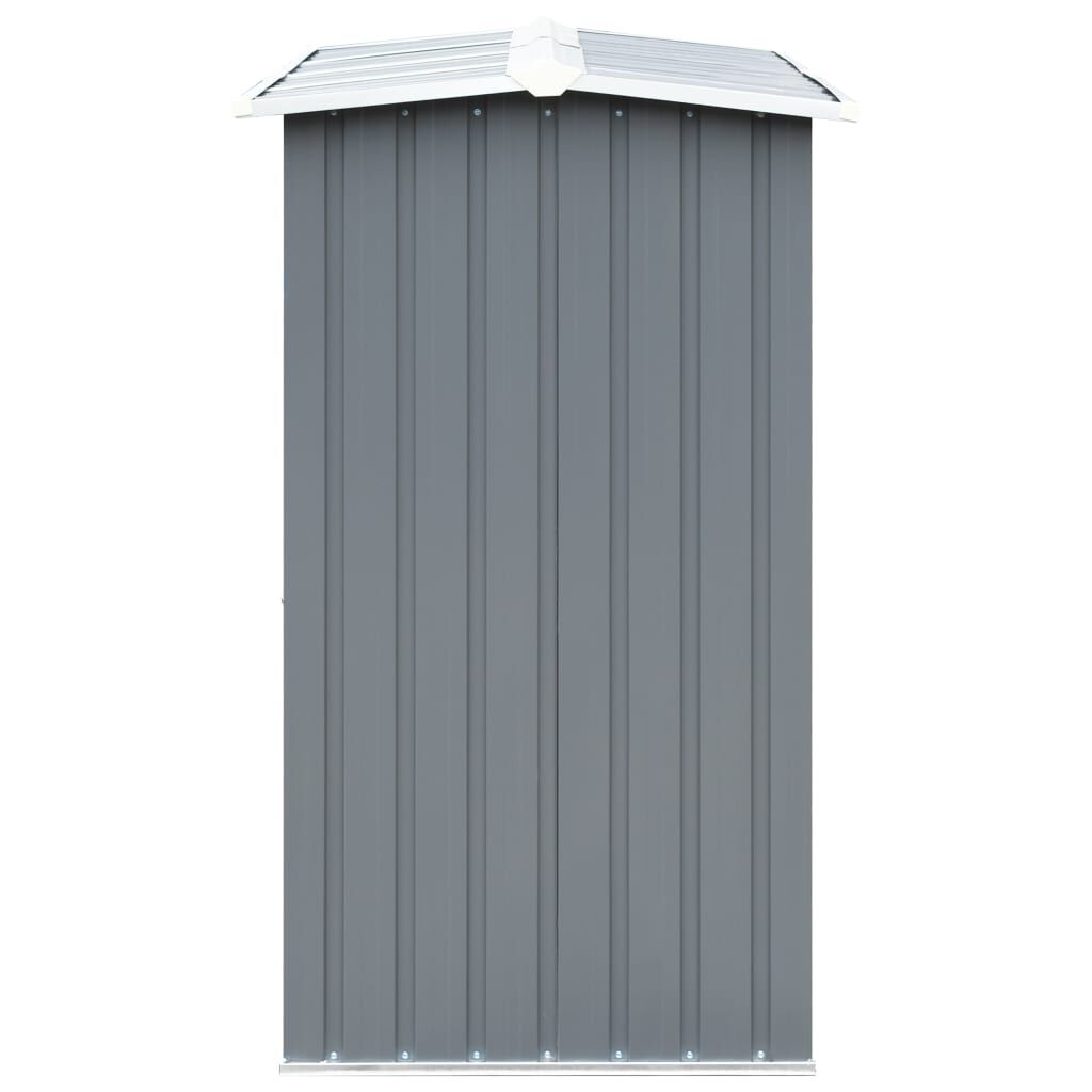 vidaXL Haardhoutschuur 330x92x153 cm gegalvaniseerd staal grijs