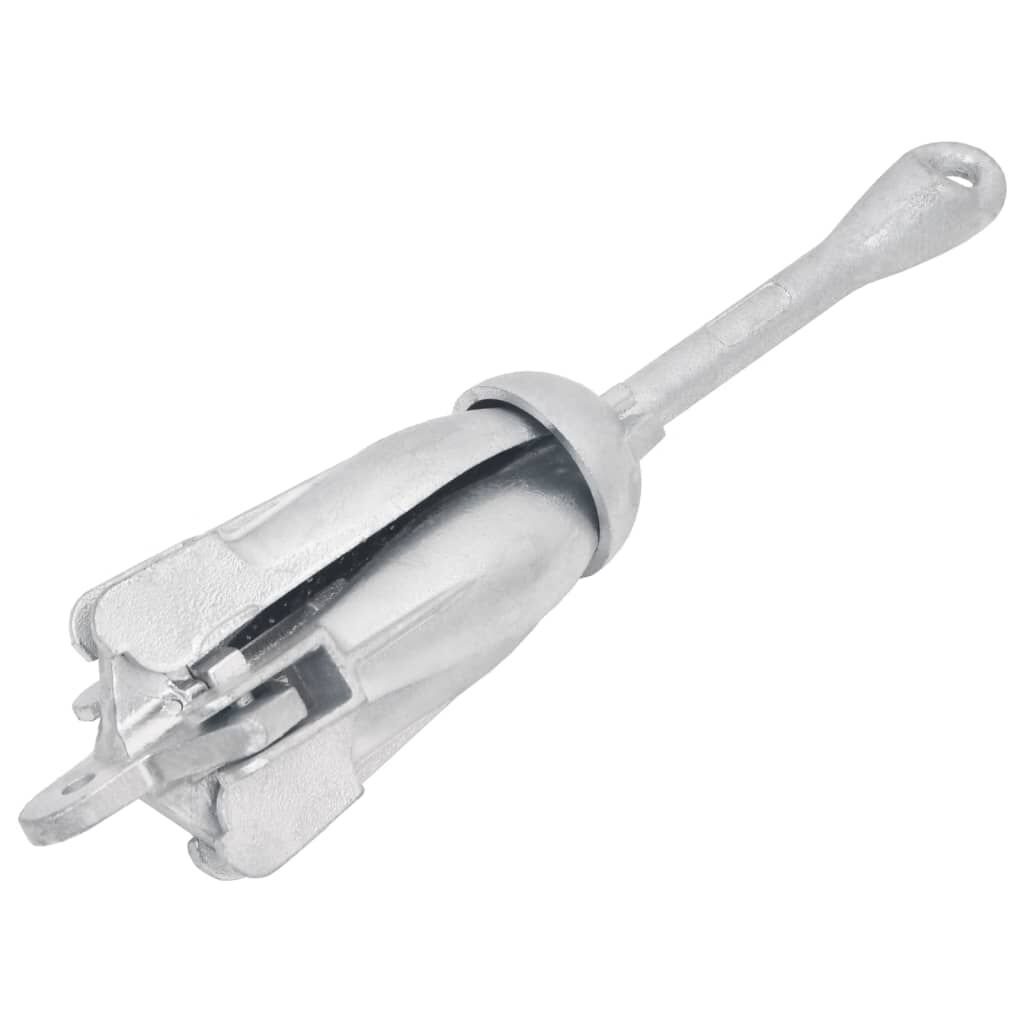 vidaXL Anker met touw inklapbaar 1,5 kg smeedijzer zilverkleurig