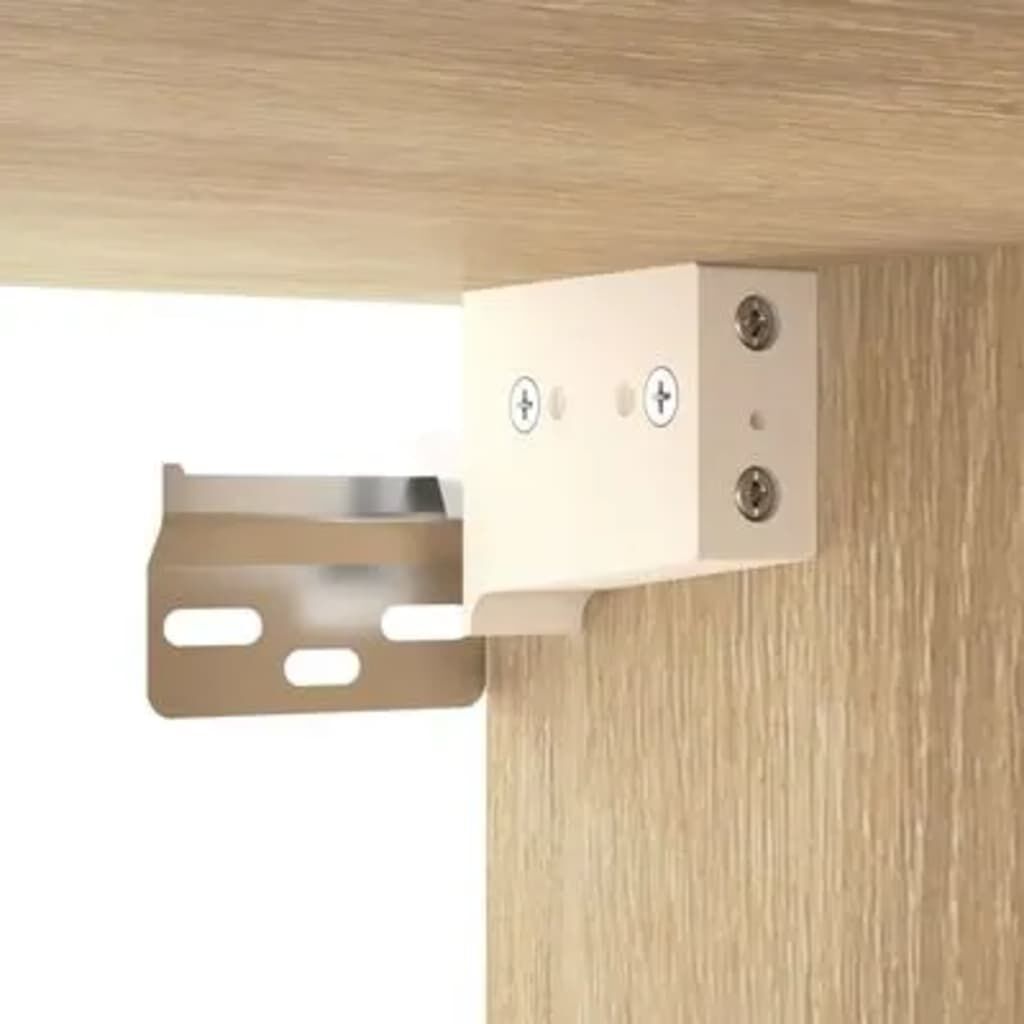 vidaXL Spiegelkast met LED-verlichting 70x16,5x60 cm sonoma eikenkleur