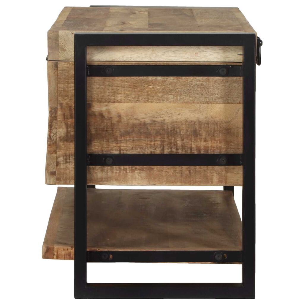 vidaXL Opbergkist 80x35x45 cm massief ruw mangohout