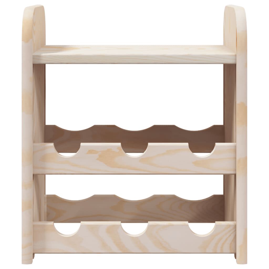 vidaXL Wijnrek met bovenblad 33x25x37 cm massief grenenhout
