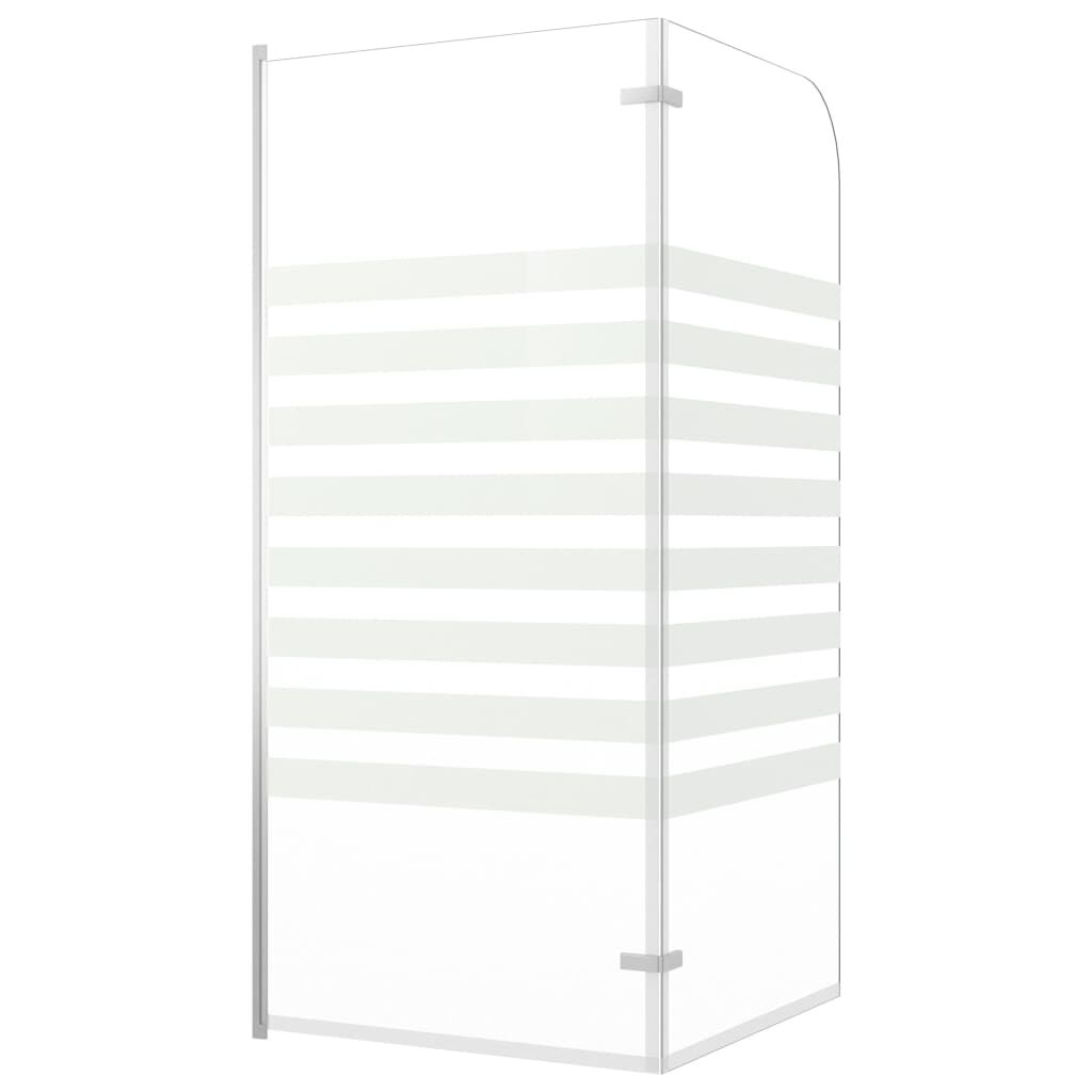 vidaXL Badwand gestreept 120x140 cm gehard glas
